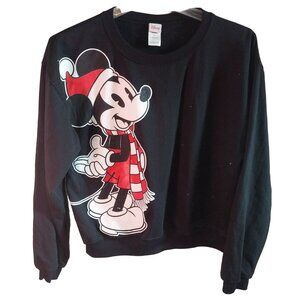 Disney Mickey Mouse Christmas Sweater XL Black